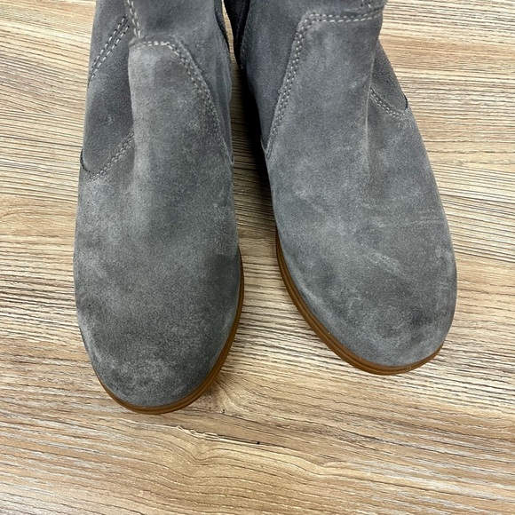 Sorel NEW Evie Waterproof Suede Wedge Booties Gray/Tan - Size 8.5 - Picture 6 of 10